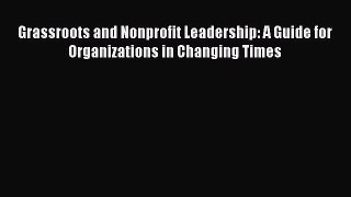 READ book  Grassroots and Nonprofit Leadership: A Guide for Organizations in Changing Times