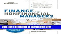 Read Books Finance for Nonfinancial Managers, Second Edition (Briefcase Books Series) (Briefcase