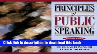 Read Principles of Public Speaking, 15th Edition E-Book Free