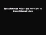 Free Full [PDF] Downlaod  Human Resource Policies and Procedures for Nonprofit Organizations