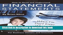 Read Books How to Read and Understand Financial Statements When You Don t Know What You Are