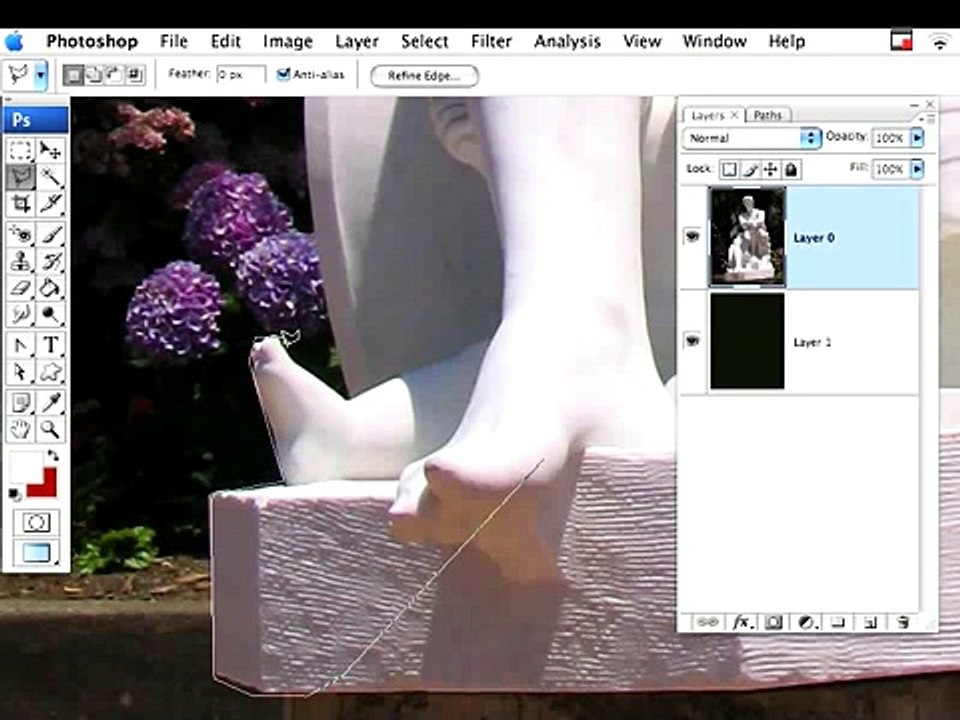 Lasso Tool and Quick Selection in photoshop