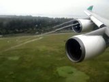 Boeing 747 - 400 Amazing Landing and Reverse Thrust Spray - Eva Air