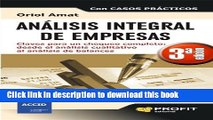 Download Books ANALISIS INTEGRAL DE EMPRESAS 3Âª EDICIÃ“N: Claves para un chequeo completo: desde