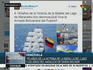 Recuerda pdte. venezolano 193 años de la batalla del lago de Maracaibo