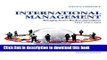 Read International Management: Managing Across Borders and Cultures, Text and Cases  Ebook Free