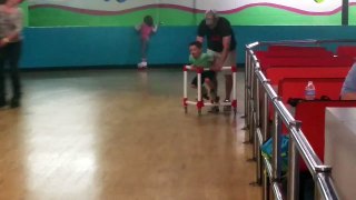 Logan roller skating (he hated it) - July 10, 2016