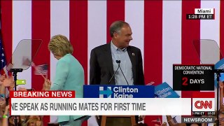 Hillary Clinton- The next VP is Tim Kaine -