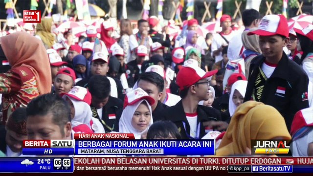 Kemeriahaan Peringatan Hari Anak Nasional di Mataram