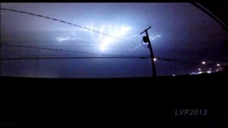 Stratosphere lightning strike Las Vegas July 19 2013.
