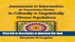 Read Assessment   Intervention for Communication Disorders in Culturally   Linguistically Diverse