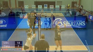 2016-02-20 TWU Women's Volleyball Highlights vs UBC