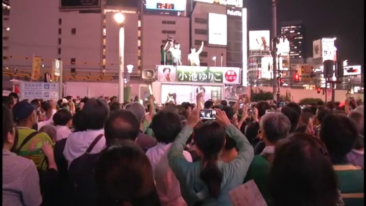 東京都知事選最中_小池百合子氏の応援が大盛況・・_160724_草莽愛知