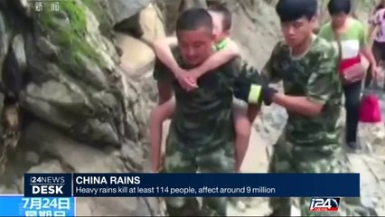 China rains: heavy rains kill at least 114 people