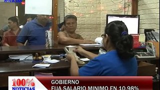 Gobierno fija salario mínimo en 10 98%