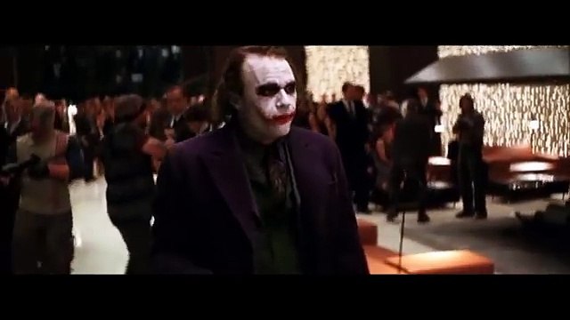 Batman The Dark Knight Best scene joker crashes the party HD