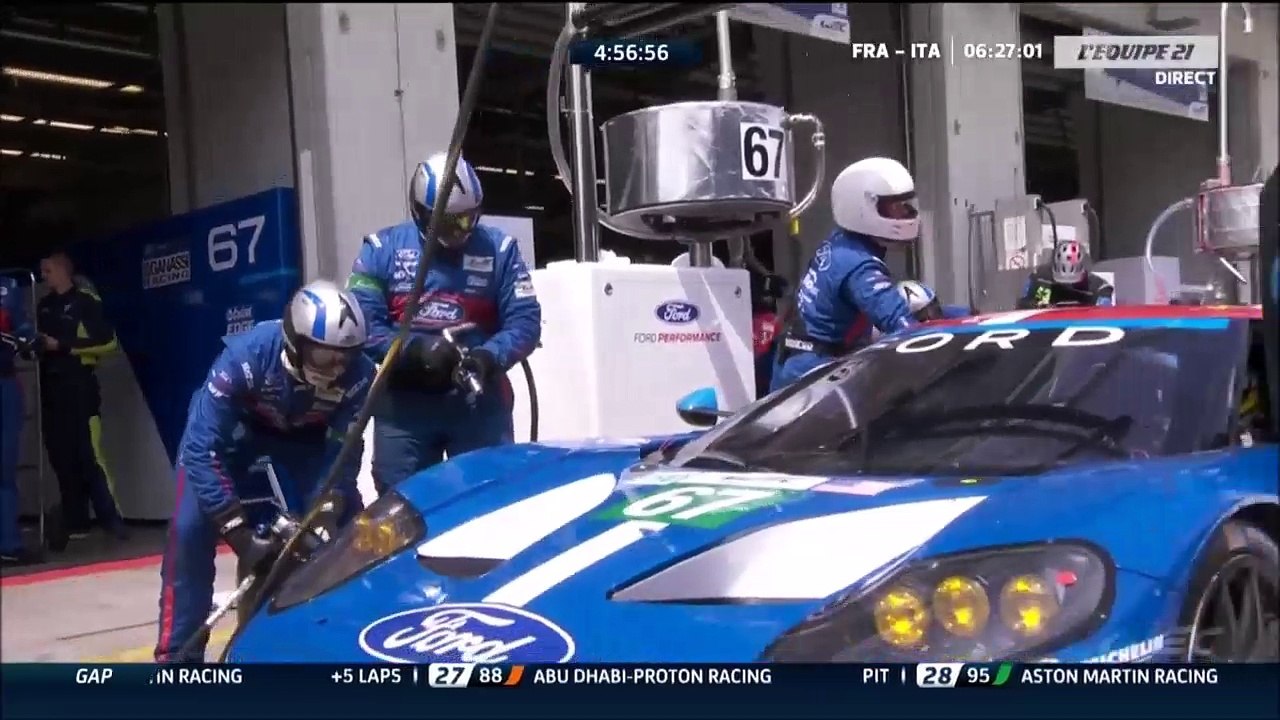 WEC 6h Nurburgring 2016 Ford GT Andy Priaux Big Fire On Pits