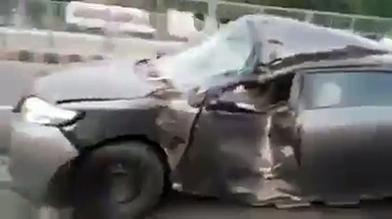 Broken Car Is Running In Road