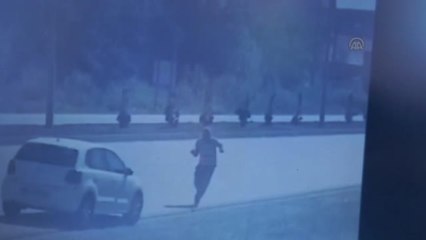 Trafik Kazası Güvenlik Kamerasında