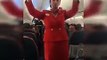 Football fans on flight distracting the air hostess doing the safety announcement - Video Dailymotion