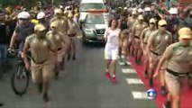 Man tackled as he tries to grab Olympic torch during relay