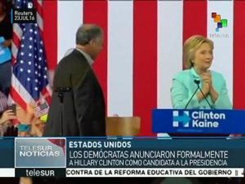 Hillary Clinton es nombrada candidata a la presidencia de EEUU