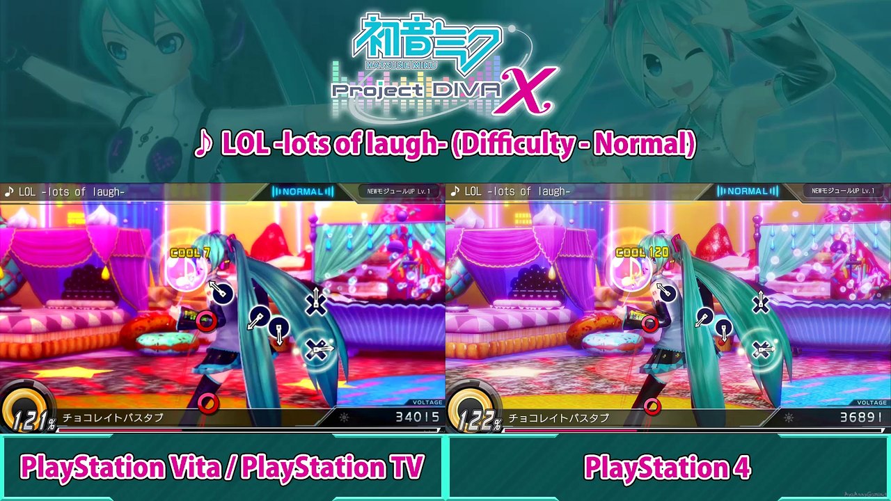 Comparison │  LOL -lots of laugh- │ Project Diva X 【PSVita】 Project Diva X HD 【PS4】