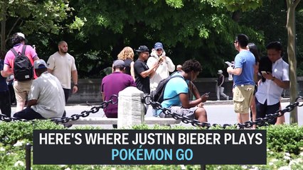 Where Justin Bieber plays Pokémon GO