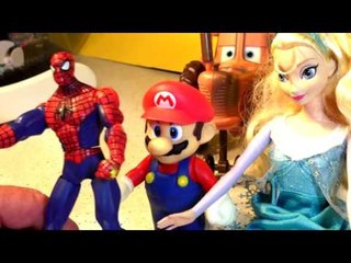 The Behind the Scenes Video, take 2 Superhero Footage Spiderman Superman Super Mario and Queen Elsa