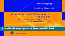Read Books Financial Markets Theory: Equilibrium, Efficiency and Information (Springer Finance)