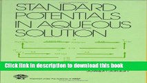 [PDF] Standard Potentials in Aqueous Solution (Monographs in Electroanalytical Chemistry and