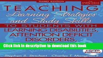Read Teaching Learning Strategies and Study Skills To Students with Learning Disabilities,