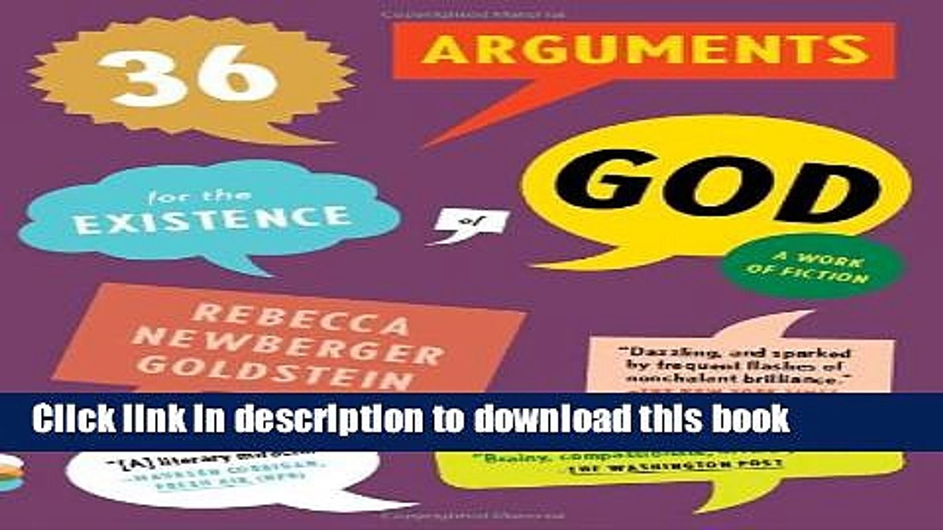 Download 36 Arguments For The Existence Of God A Work Of Fiction Pdf Free Video Dailymotion