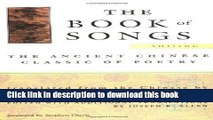 Read The Book of Songs: The Ancient Chinese Classic of Poetry  PDF Online
