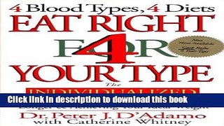 Download Eat Right 4 Your Type: The Individualized Diet Solution PDF Online