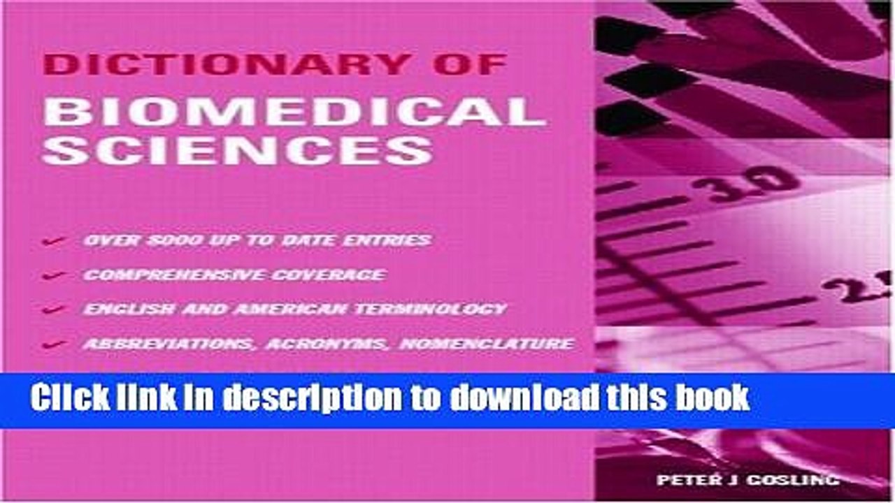 [PDF] Dictionary of Biomedical Science [Read] Online