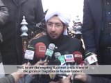 Sahibzada Sultan Ahmad Ali Sb givinig special remarks to media on Kashmir Day 5th February 2014