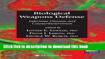 PDF Biological Weapons Defense: Infectious Disease and Counterbioterrorism Ebook