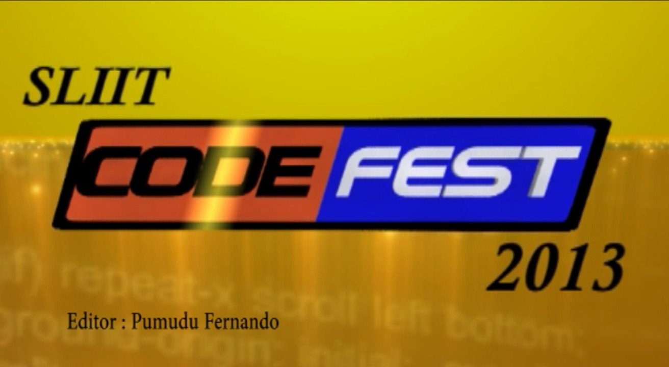 SLIIT CodeFest 2013 Intro Video