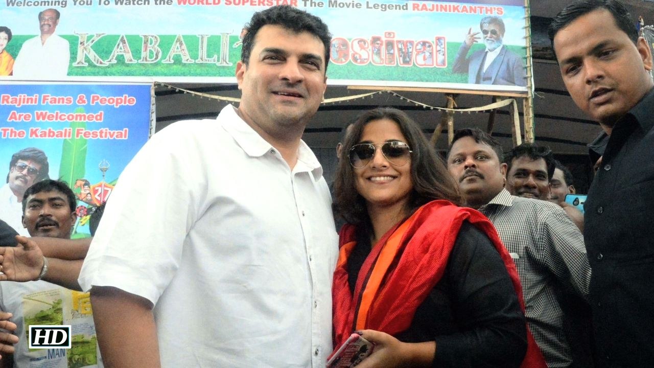 Vidya Balan enjoys Kabali with husband Siddharth Roy Kapur