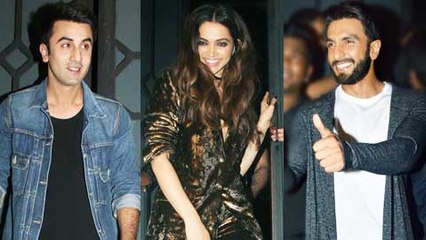 Deepika Padukone,Ranveer Singh, Ranbir Kapoor At Filmfare Editor Birthday Party 2016