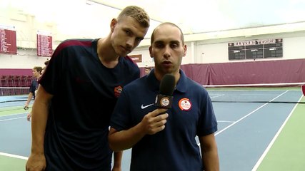 Totti and Dzeko jokes with Roma TV journalist