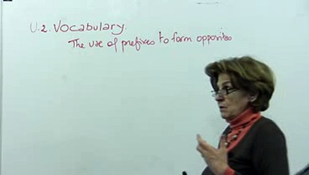 Vocabulary  The use of Perfixes to from Opposites