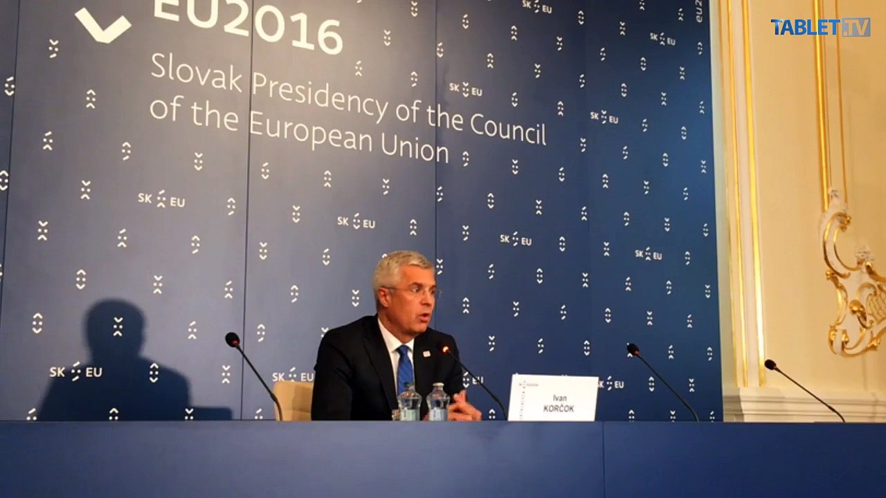 ZÁZNAM: SK PRES: I. KORČOK:Máme problém osloviť občanov aj s pozitívami, ktoré integrácia prináša