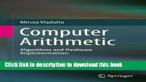 Download Computer Arithmetic: Algorithms and Hardware Implementations  PDF Online