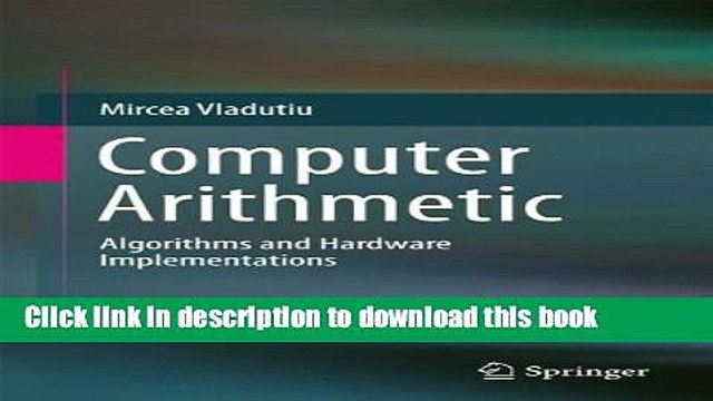 Download Computer Arithmetic: Algorithms and Hardware Implementations PDF Online