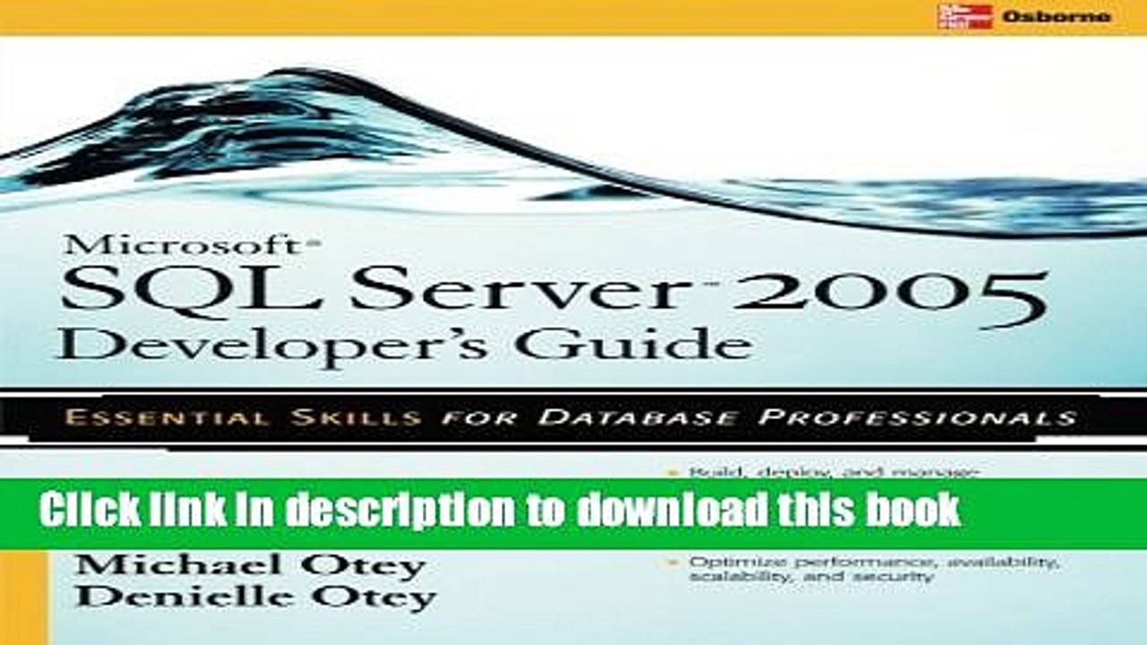 Read Microsoft SQL Server 2005 Developer s Guide  Ebook Free