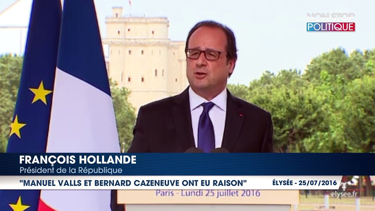 François Hollande réitère son soutien à Manuel Valls et à Bernard Cazeneuve