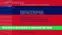 Read Advances in Communication Control Networks (Lecture Notes in Control and Information