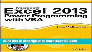 PDF Excel 2013 Power Programming with VBA  Read Online